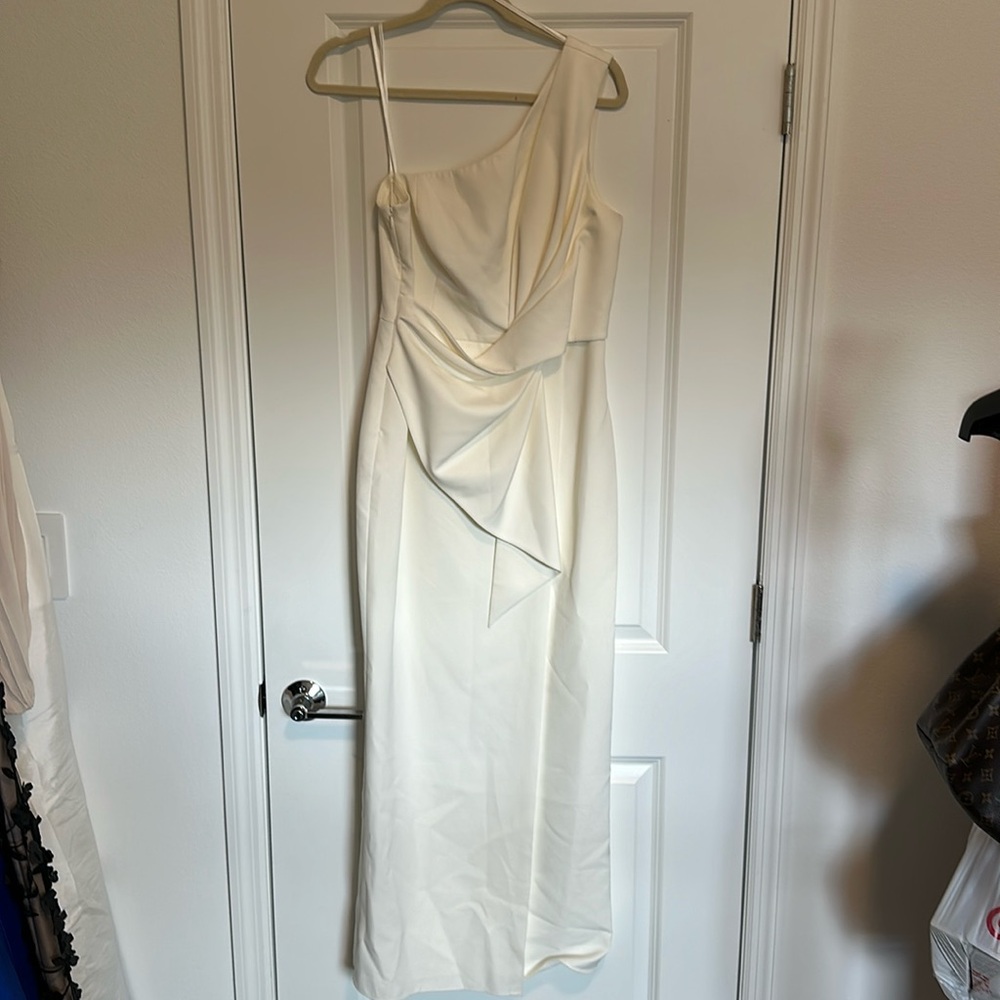 White one arm dress